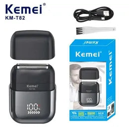 Kemei KM-T82 mini, yüksek güçlü, taşınabilir, yıkanabilir erkek tıraş makinesi