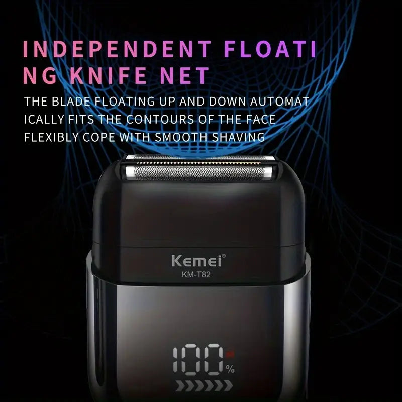 Kemei KM-T82 mini, yüksek güçlü, taşınabilir, yıkanabilir erkek tıraş makinesi