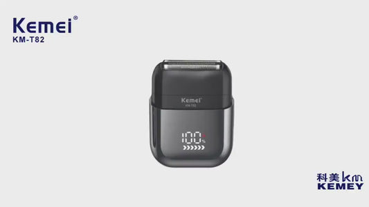 Kemei KM-T82 mini, yüksek güçlü, taşınabilir, yıkanabilir erkek tıraş makinesi
