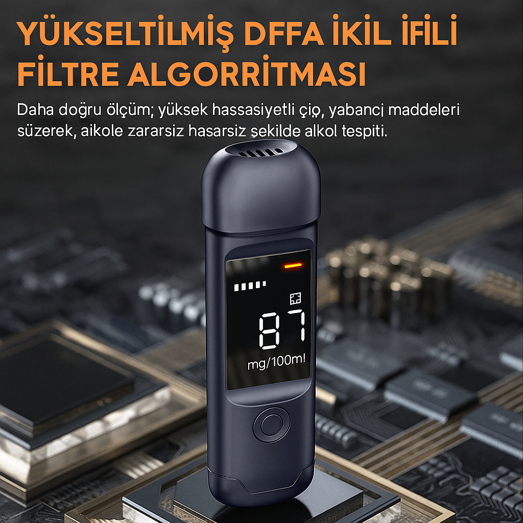 Alkol test cihazı, sarhoş araç kullanma dedektörü, darbeli trafik alkol ölçer, özel yüksek hassasiyetli ölçüm cihazı, alkol test cihazı