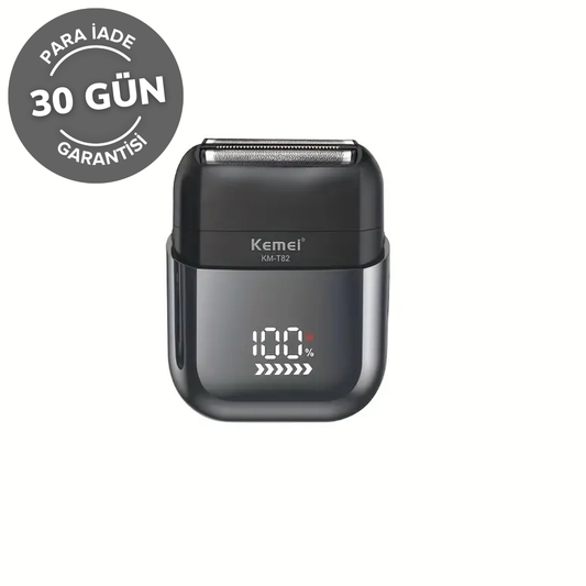 Kemei KM-T82 mini, yüksek güçlü, taşınabilir, yıkanabilir erkek tıraş makinesi